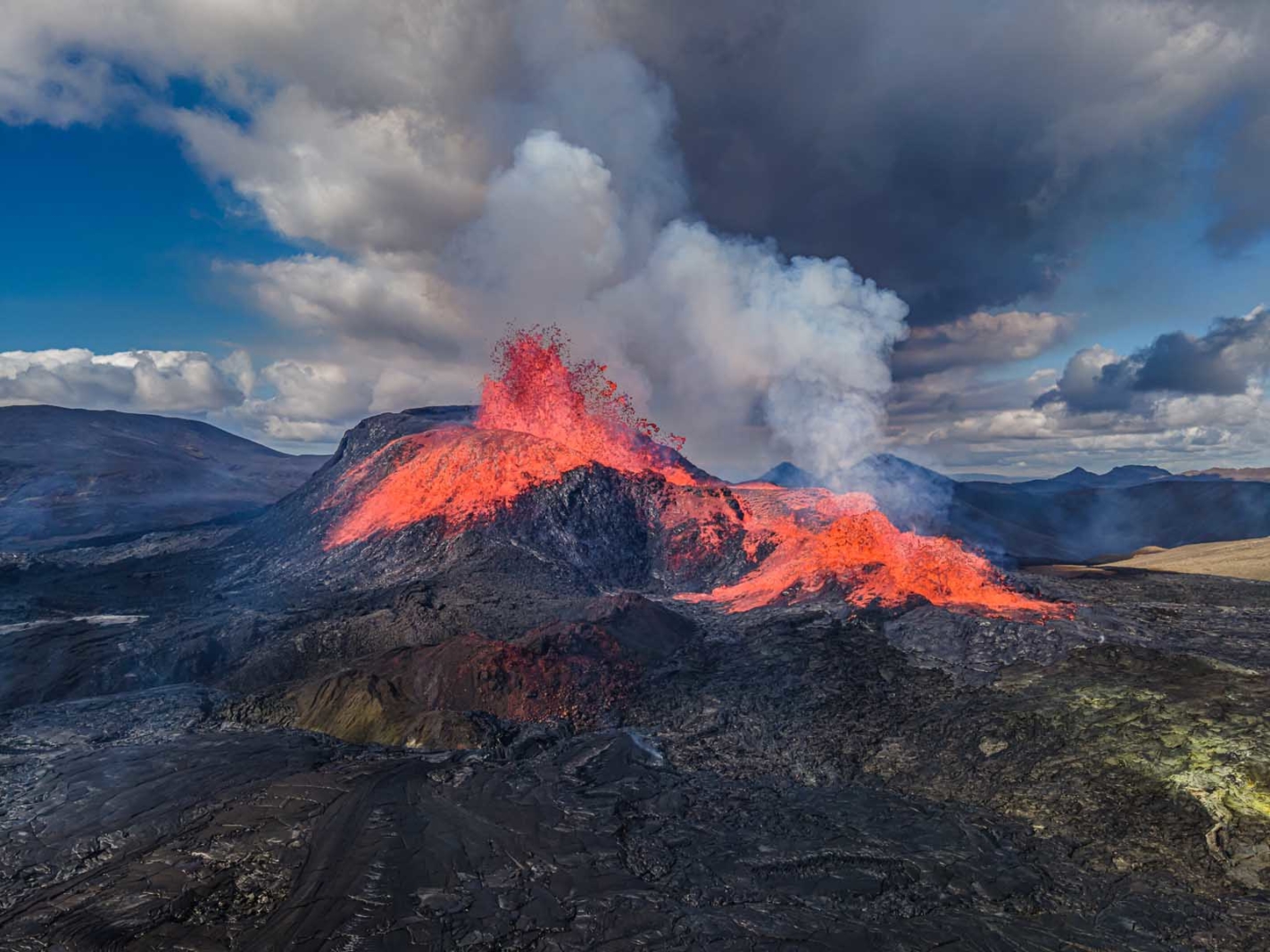 South Coast of Iceland Fagradalsfjall Volcano
