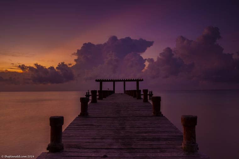 Dock out front of El Taj in Playa Del Carmen