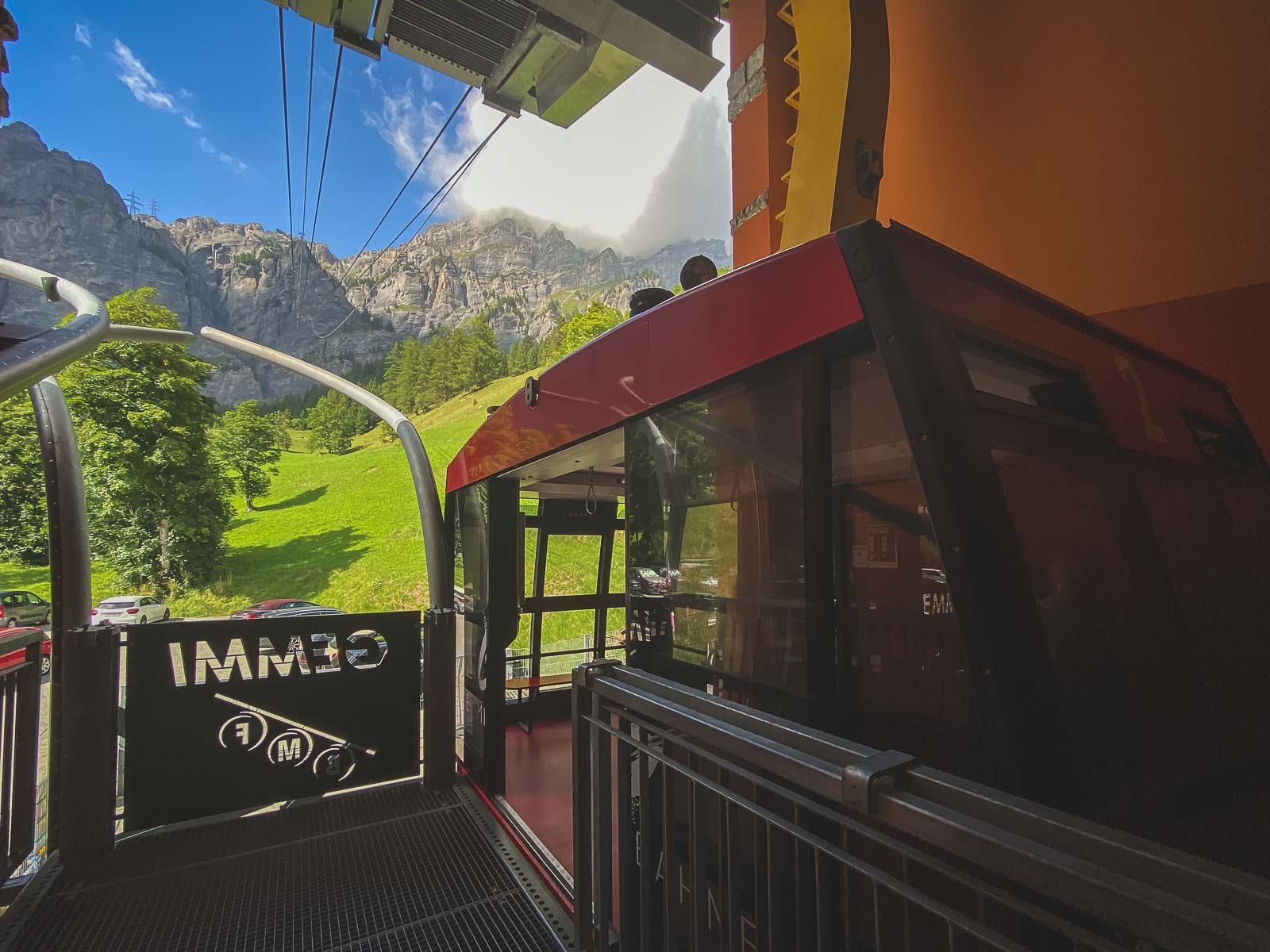 Gemmi Cable Car in Leukerbad Switzerland