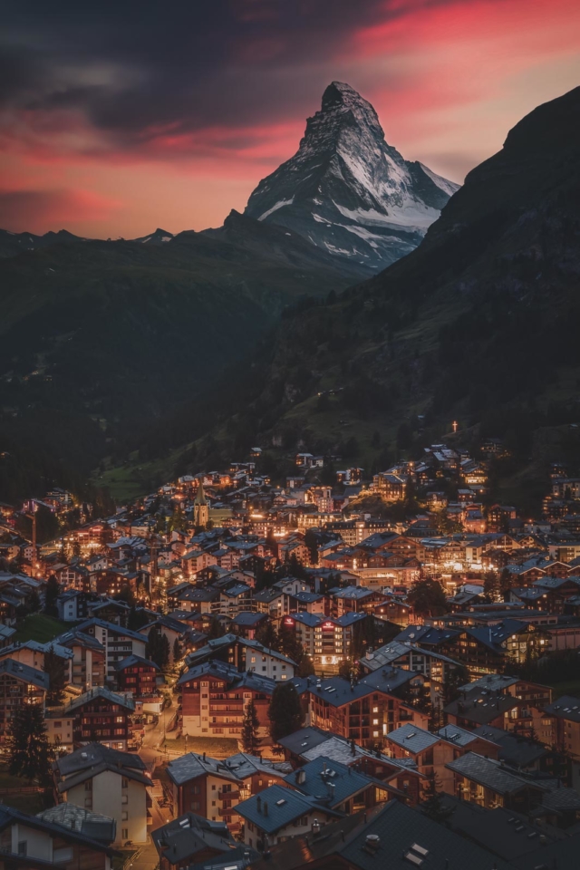 Sunset from the Zermatt Matterhorn Viewpoint