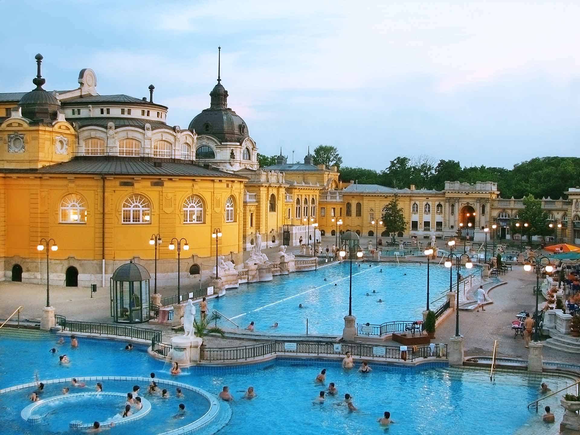 Szechenyi Spa Baths in Budapest, Hungary