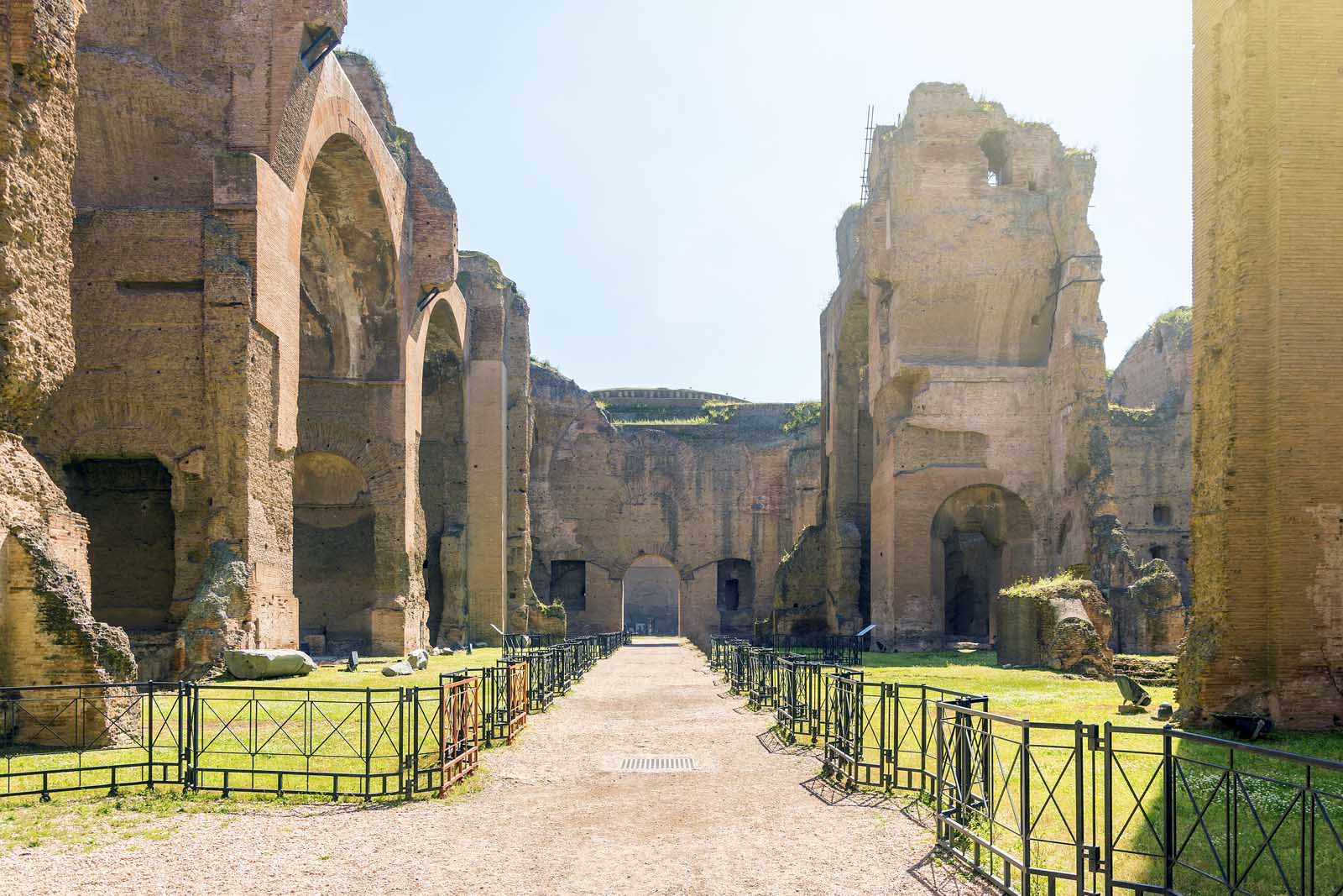 Termas da área Caracalla Aventino-Testaccio em Roma