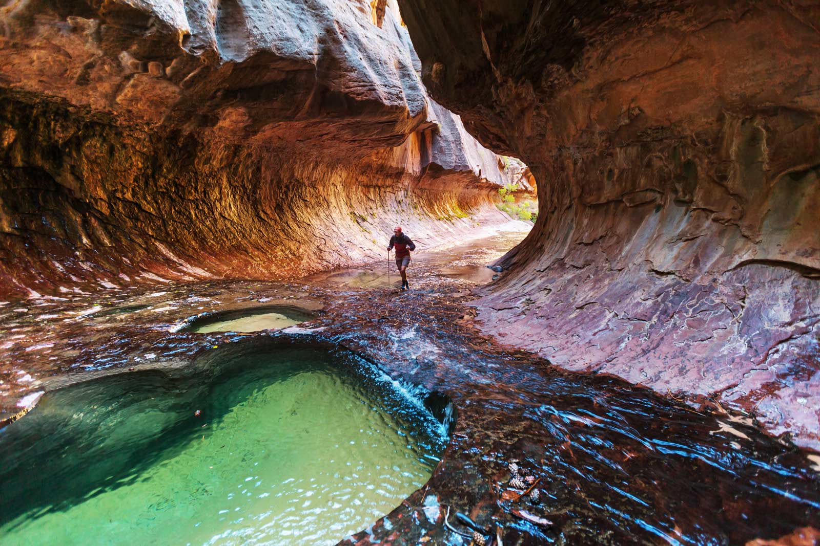 The Narrows in Zion riverside walk hikes in zion