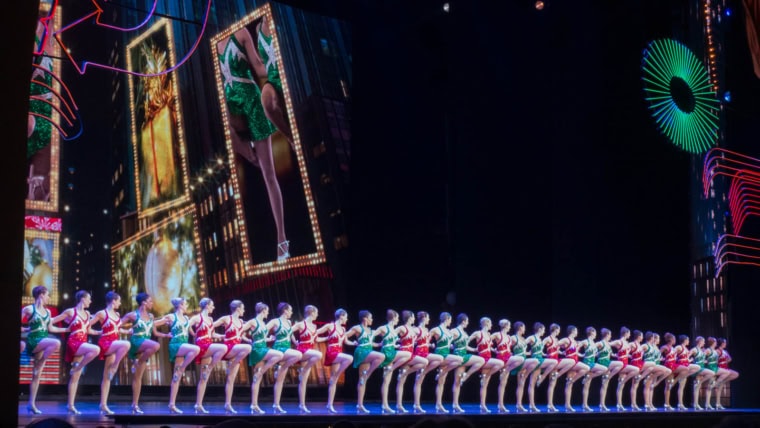 The world famous Rockettes on Stage at Radio City Music Hall