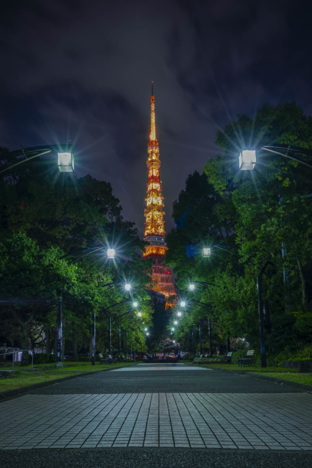 tokyo tower japan at night
