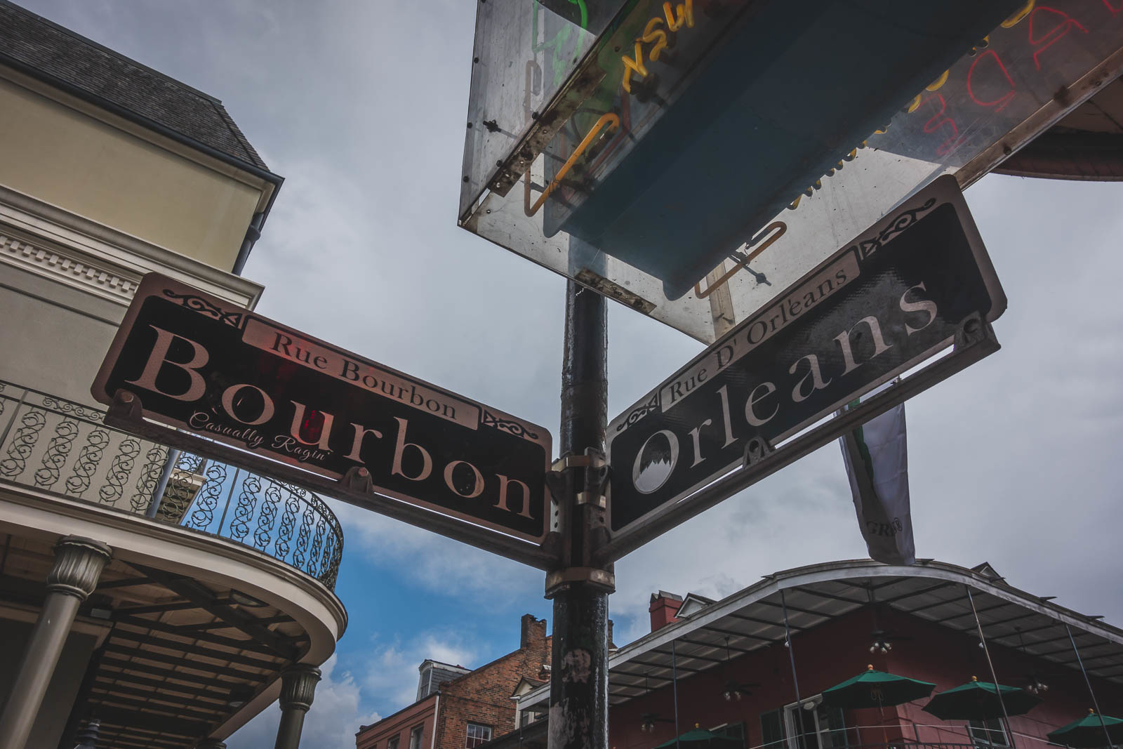 what to do in New orleans Bourbon Street Ru d'Orleans Sign