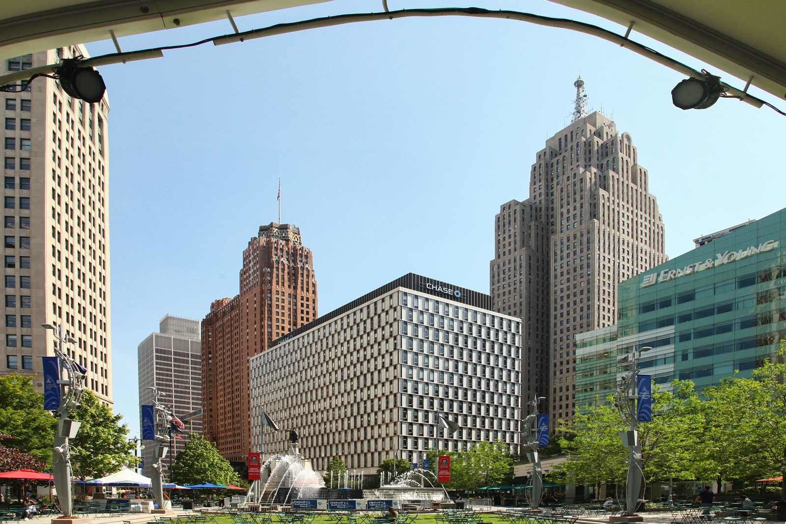 Campus Martius Park in Detroit Michigan