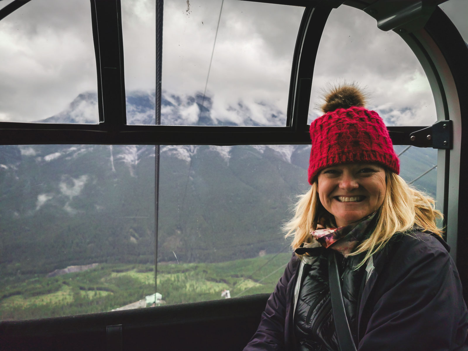 Riding the Banff Gondola in Alberta