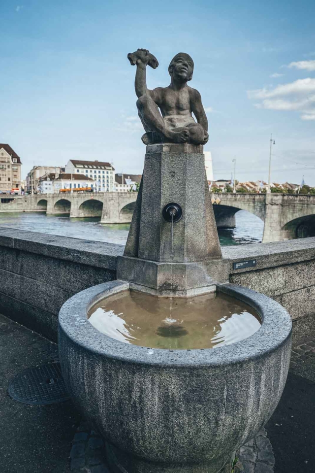 Fountains on the Rhine in Basel