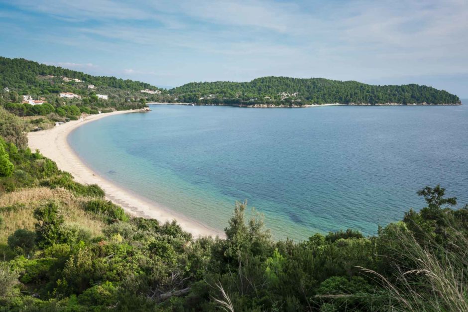 famous skiathos beach greece