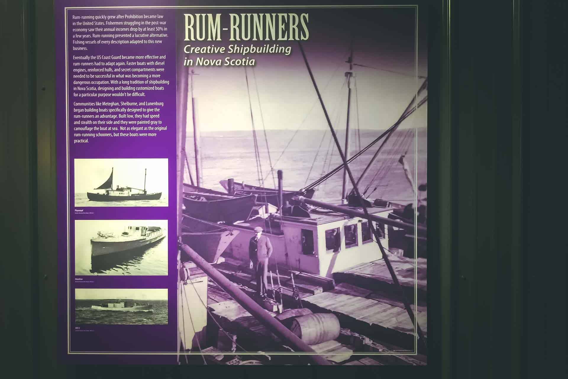 historic halifax sign rum-runners