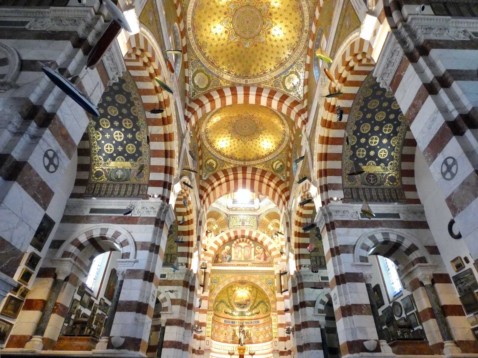 Things to do in Marseille visit the inside of Basilique Notre-Dame de la Garde