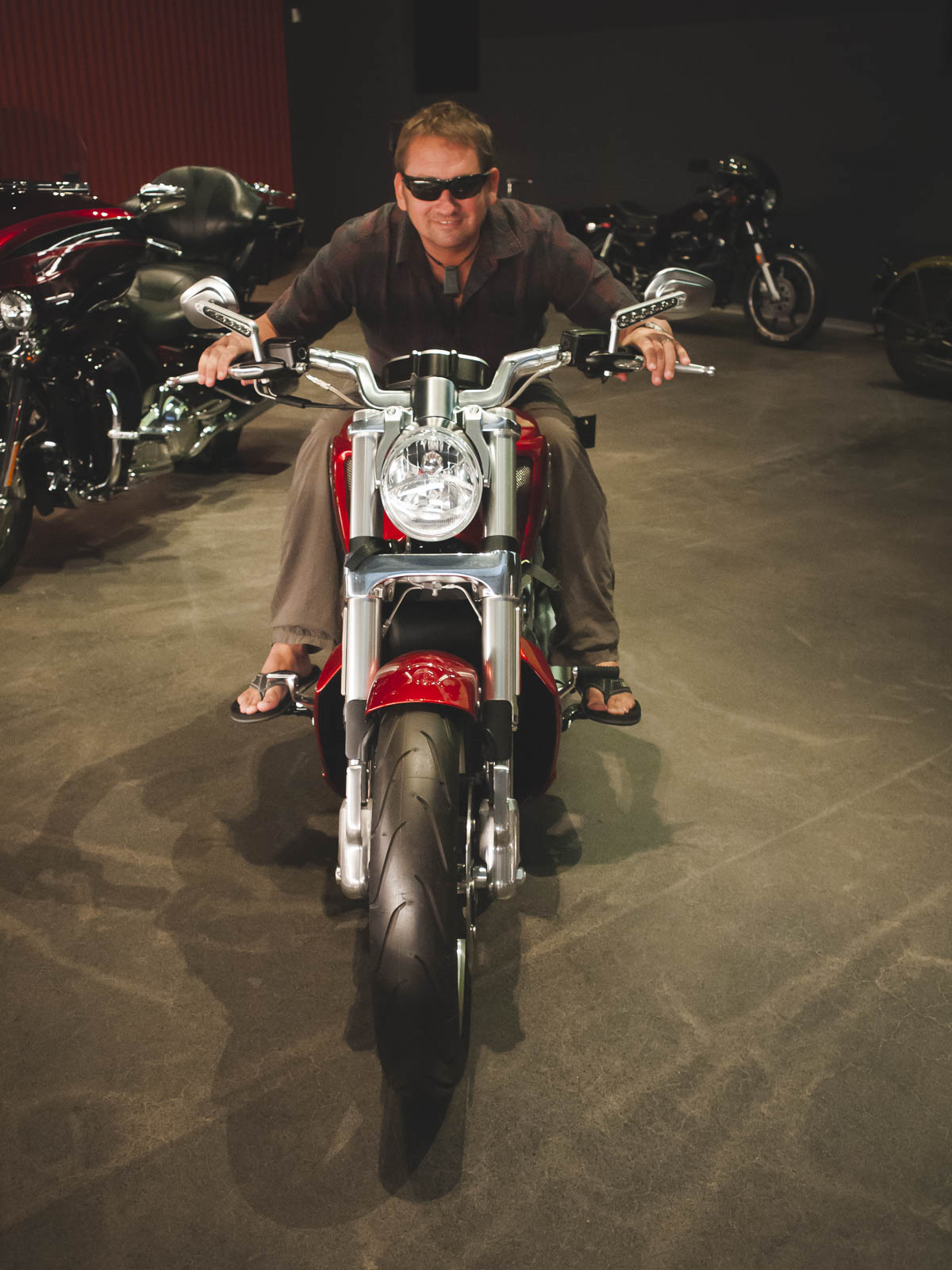 Harley display in Milwaukee, Wisconsin