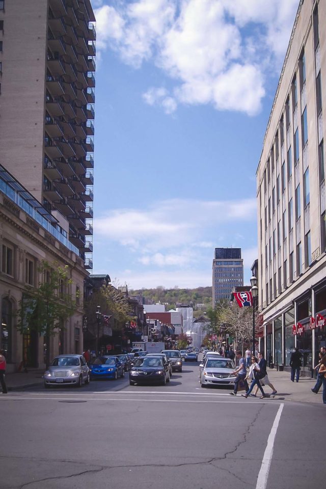 Crescent Street in Montreal Quebec