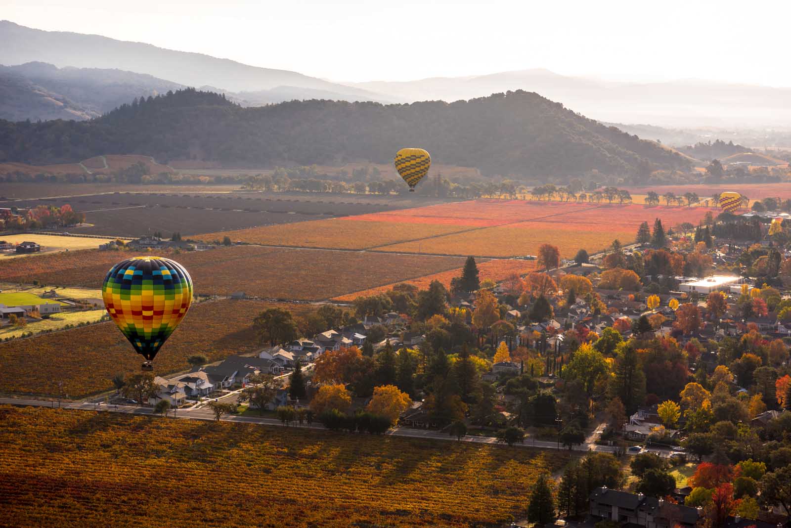 things to do in Napa Valley Hot Air Ballooning