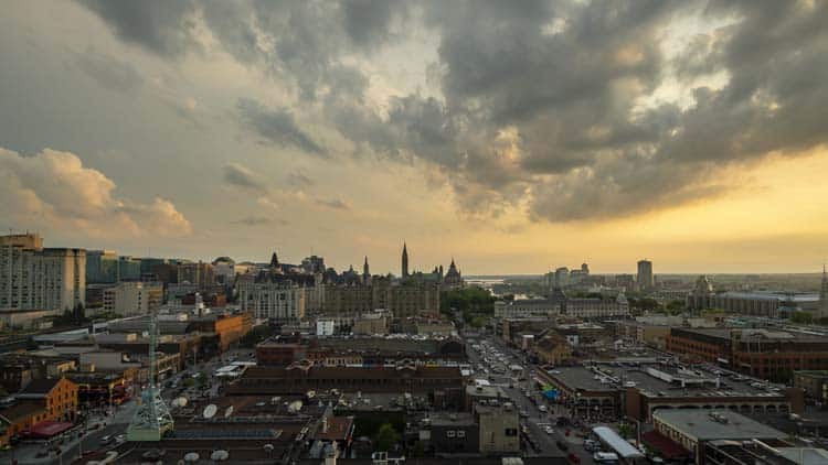 Sunset from the Andaz Hotel is one of the things you must see in Ottawa