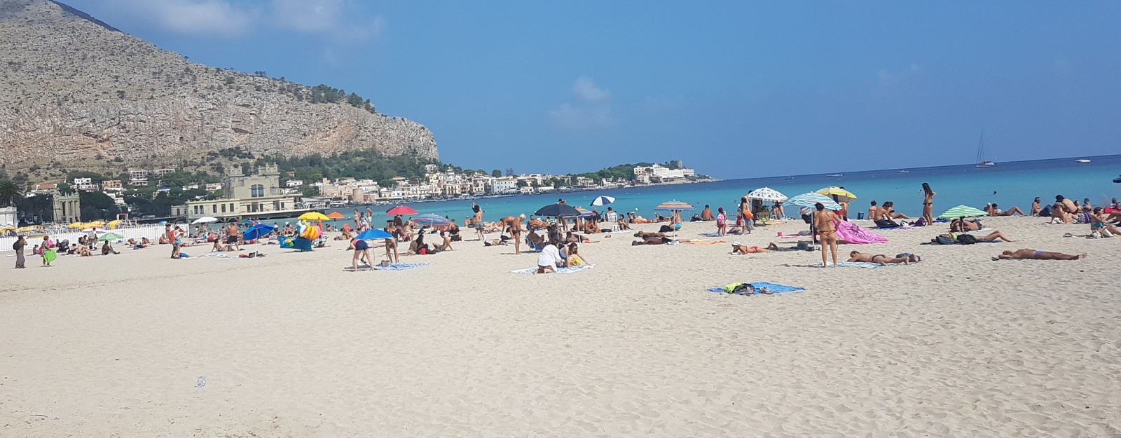 Relaxing on Mondello Beach in Palermo Sicily