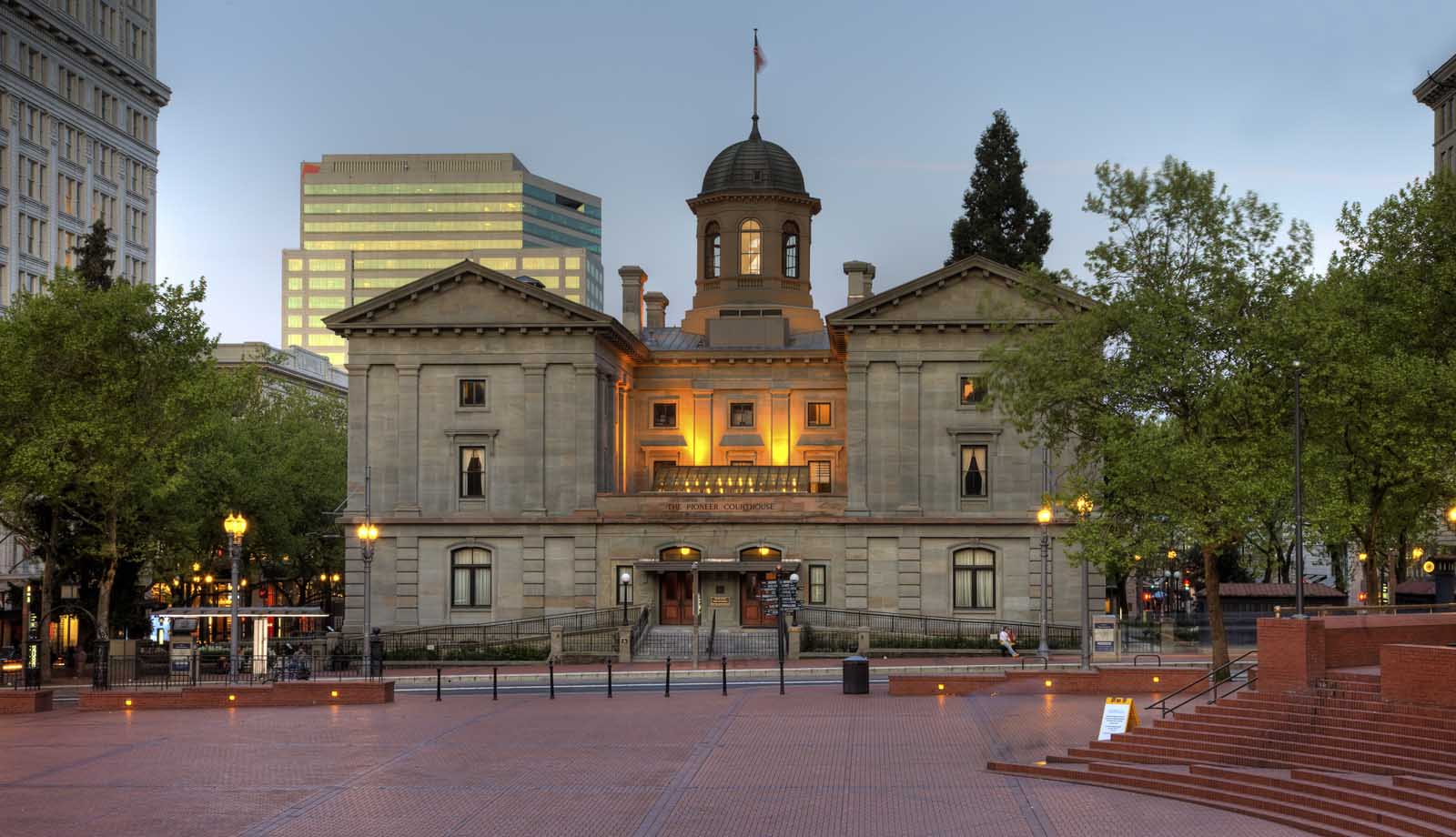 Pioneer Courthouse Square in Portland Oregon