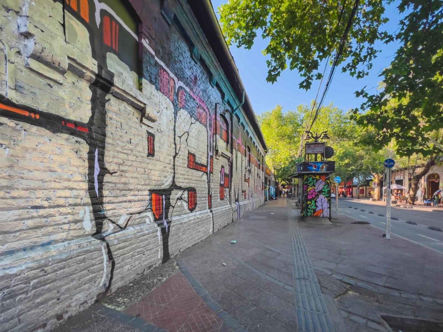 graffiti in santiago's bella vista neighborhood