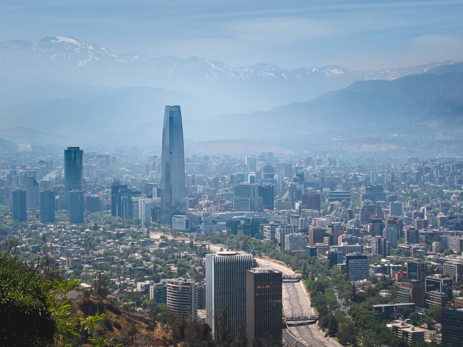 Things to do in Santiago Chile San Cristobal Hill View