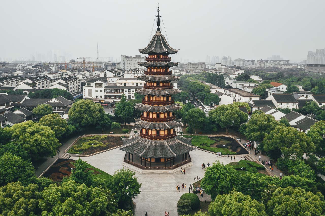 The Panmen Gardens in Suzhou, China