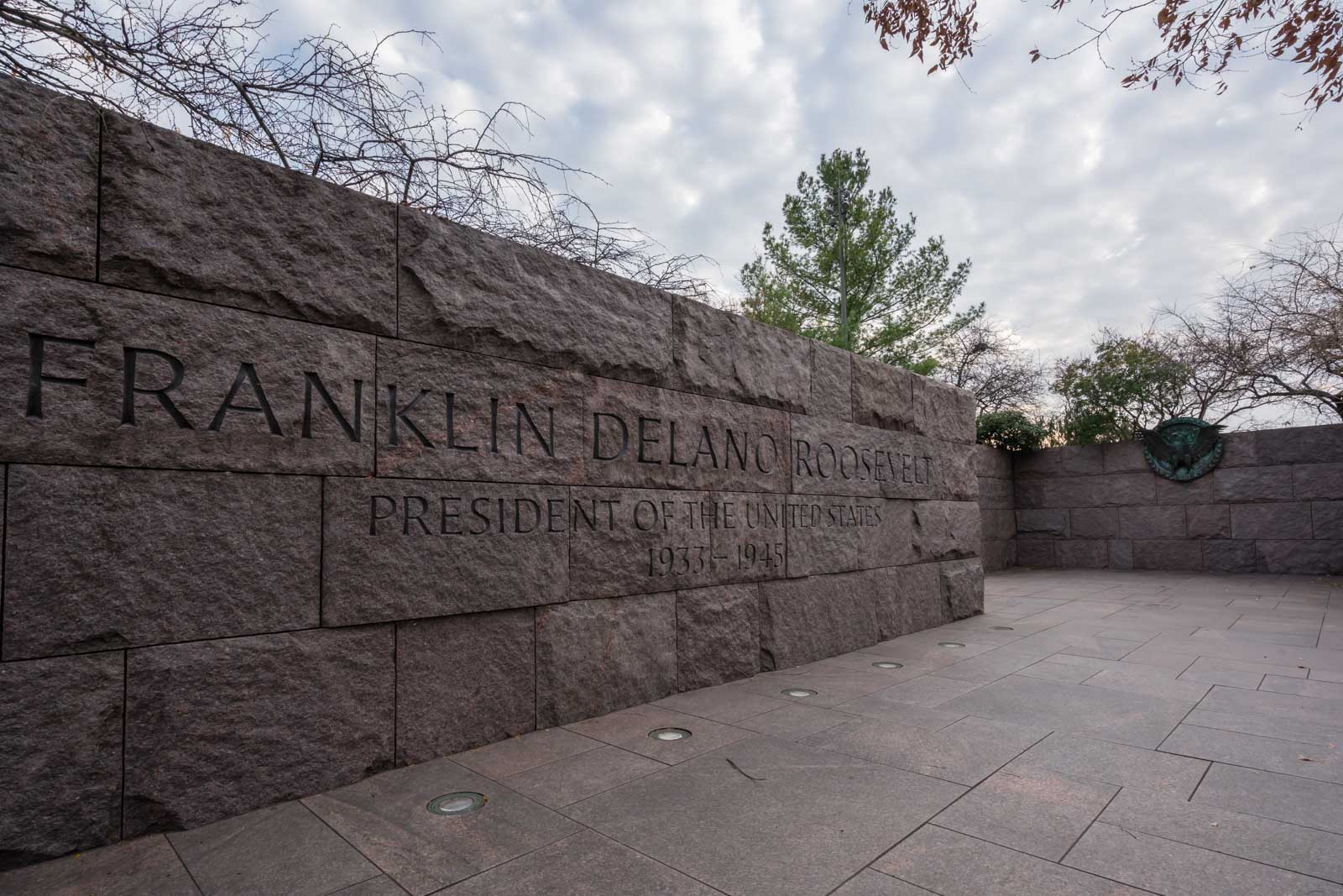 Franklin Delano Roosevelt Memorial entrance in Washington Dc