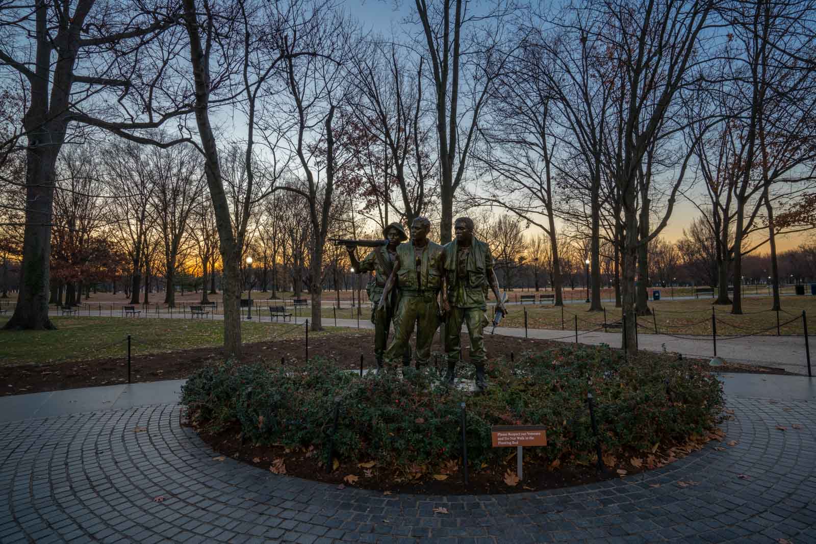 Korean War Veterans Memorial and the Vietnam War Memorial