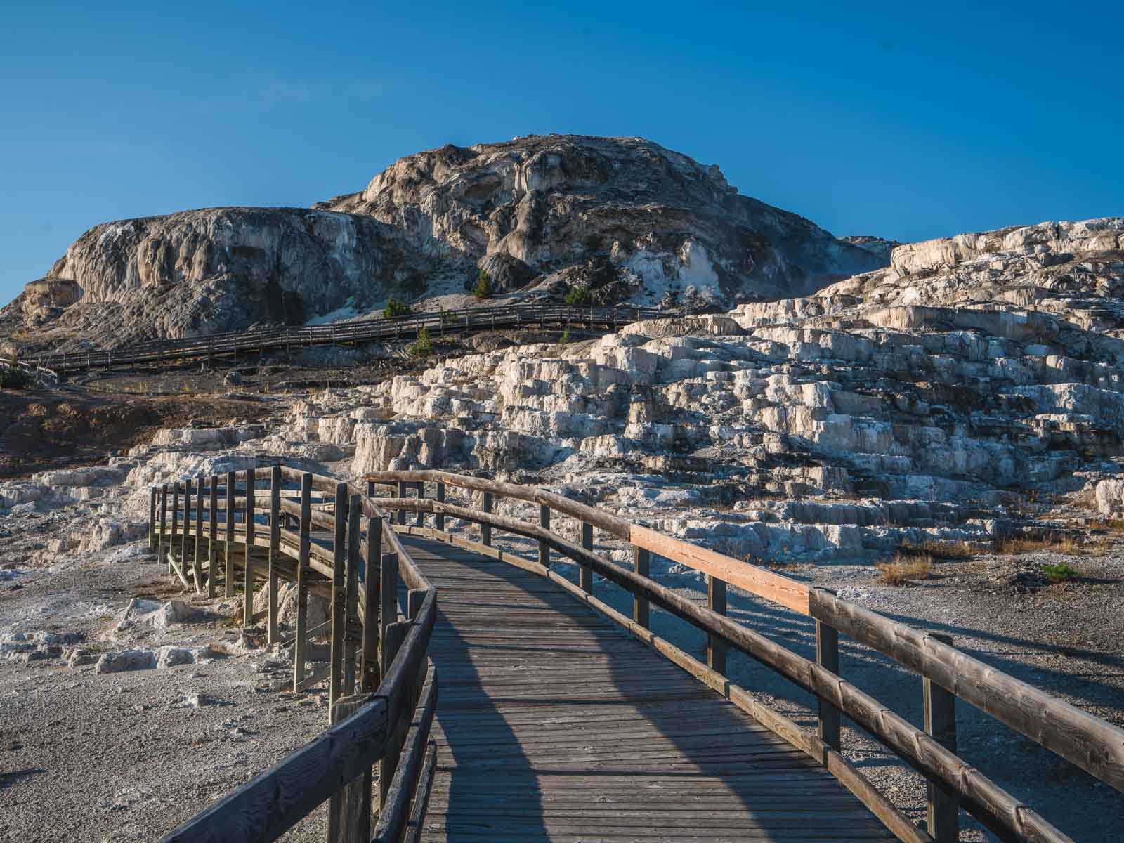 Things to do in Yellowstone National Park Mammoth Hot Springs Boardwalk