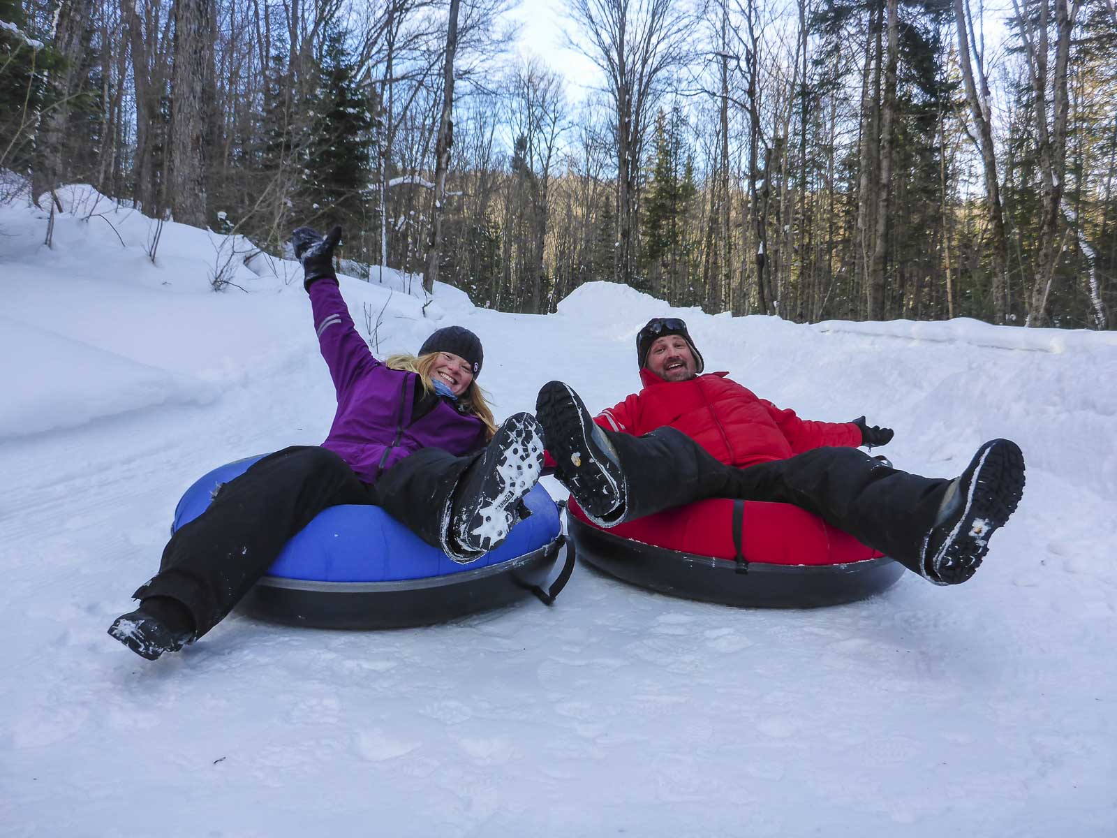 Winter in Ontario Snow tubing