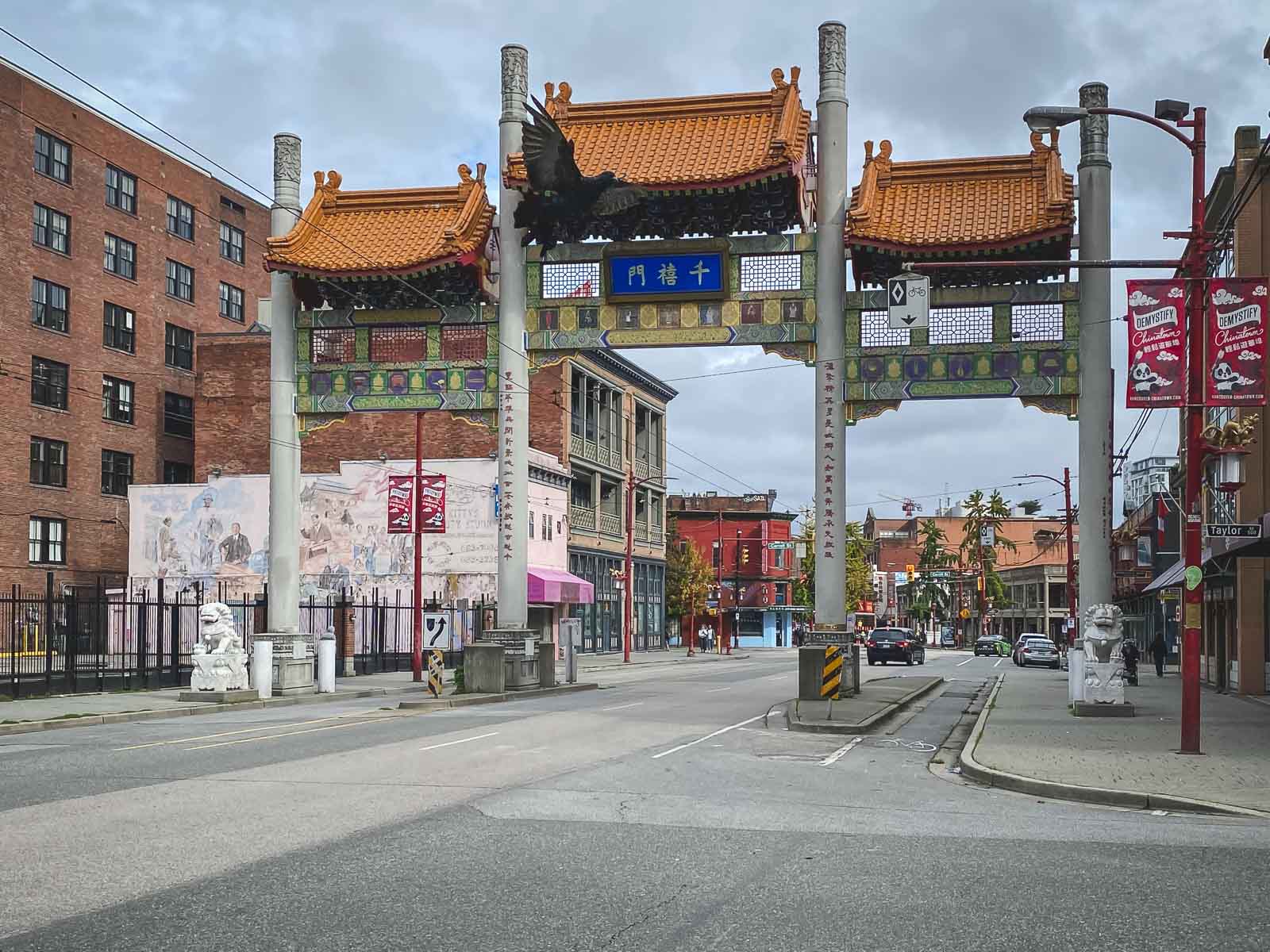 The Chinatown Gtes in downtown Vancouver BC