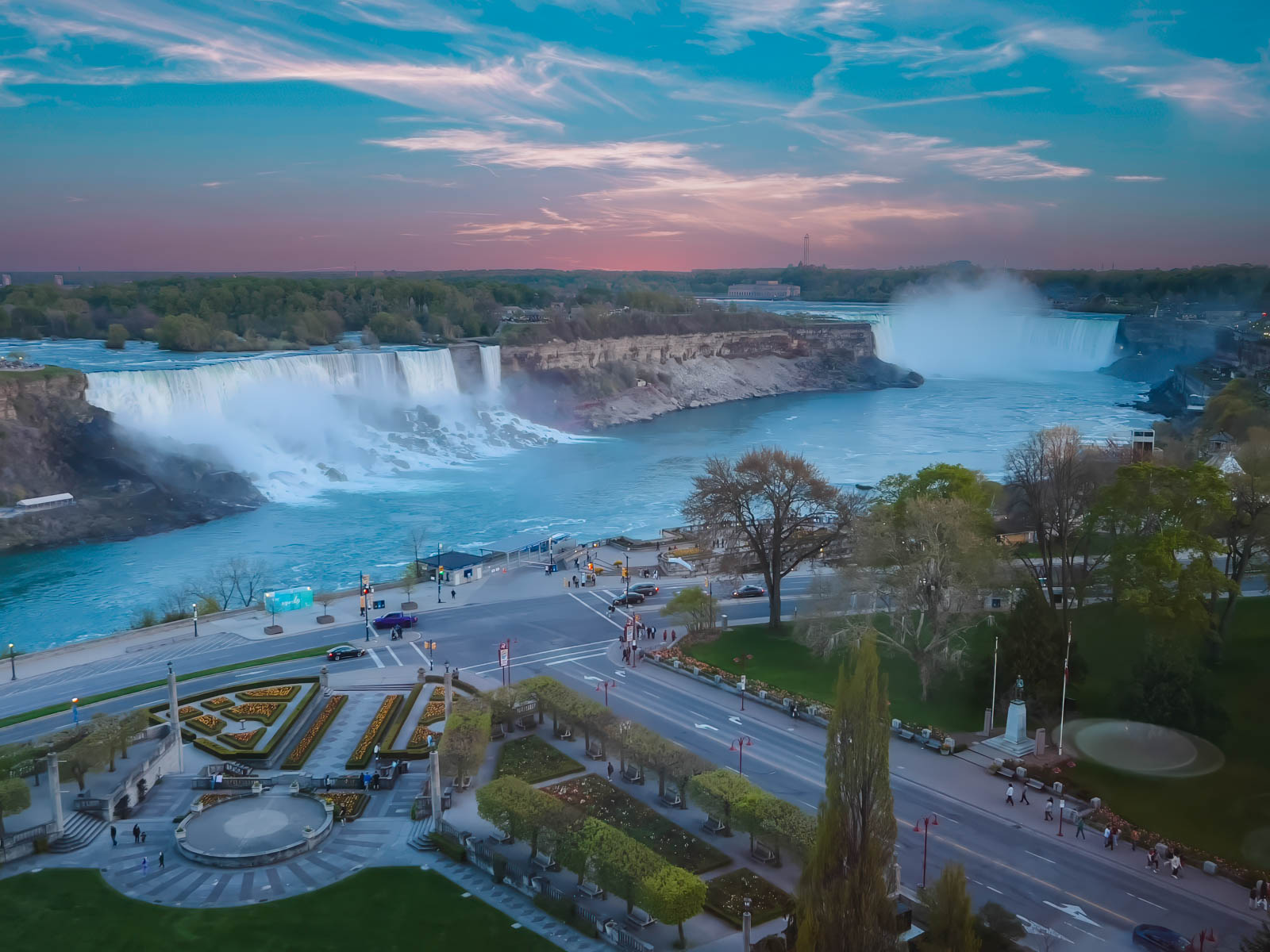 Top views of Niagara Falls