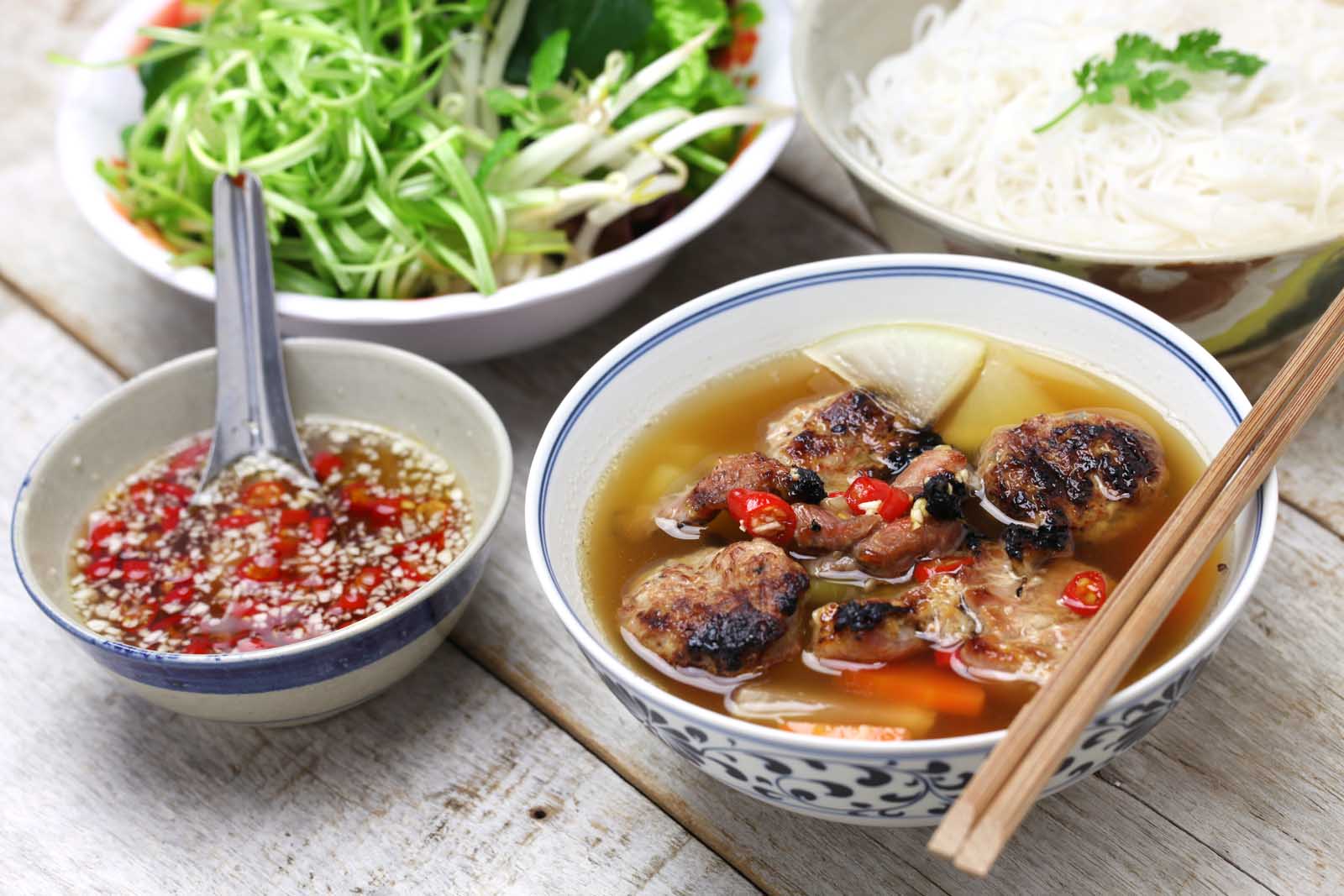 Vietnamese Food Bun Cha Meat-Balls