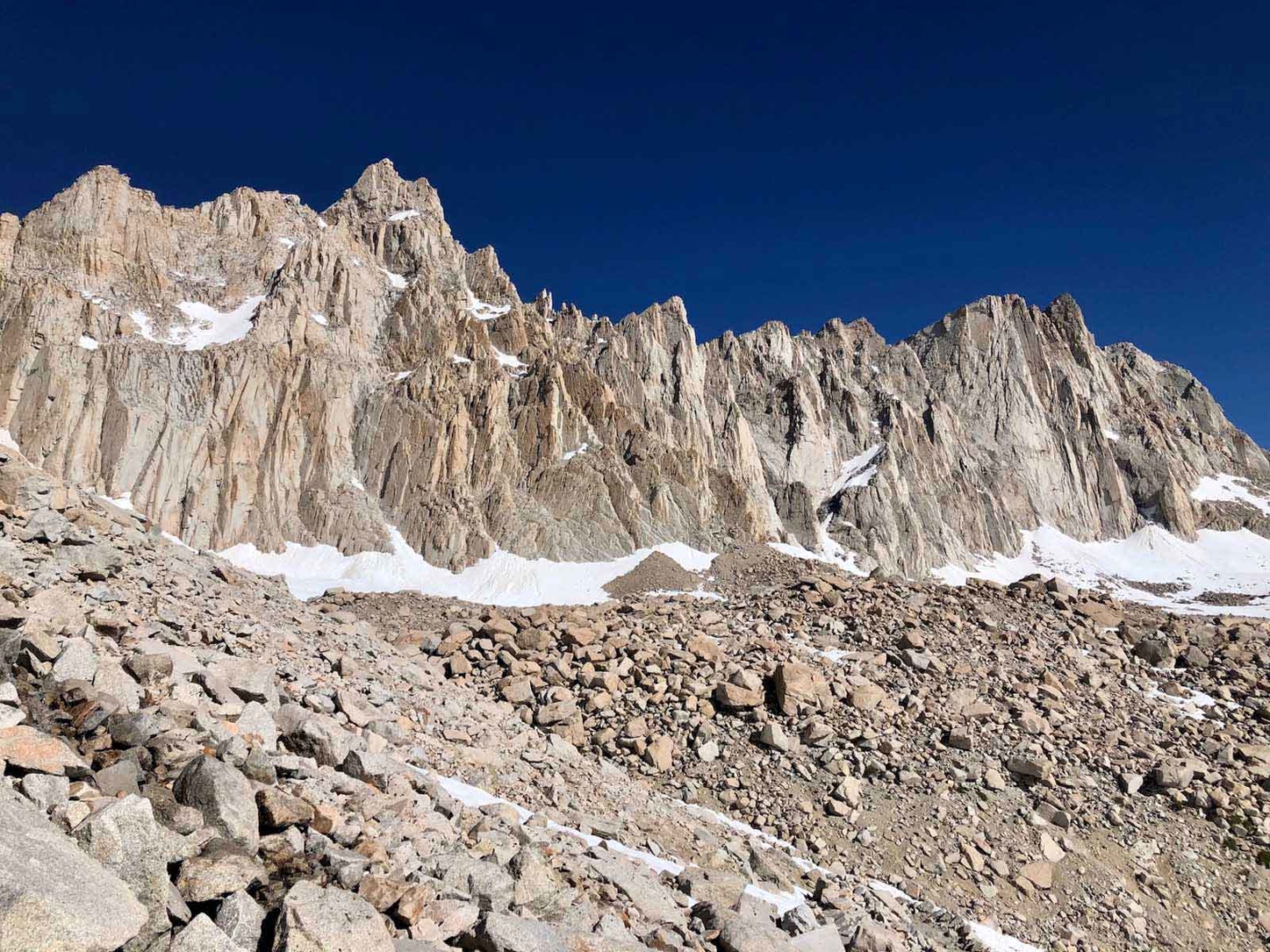 view of jagged peaks on mount whitney