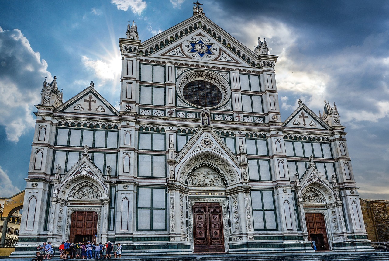 The stunning architecture of Santa Croce, Florence, Italy