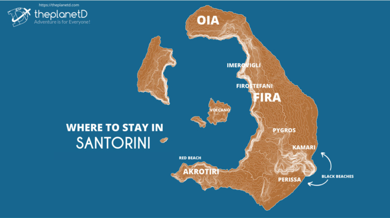 Where To Stay In Santorini Map 760x425 