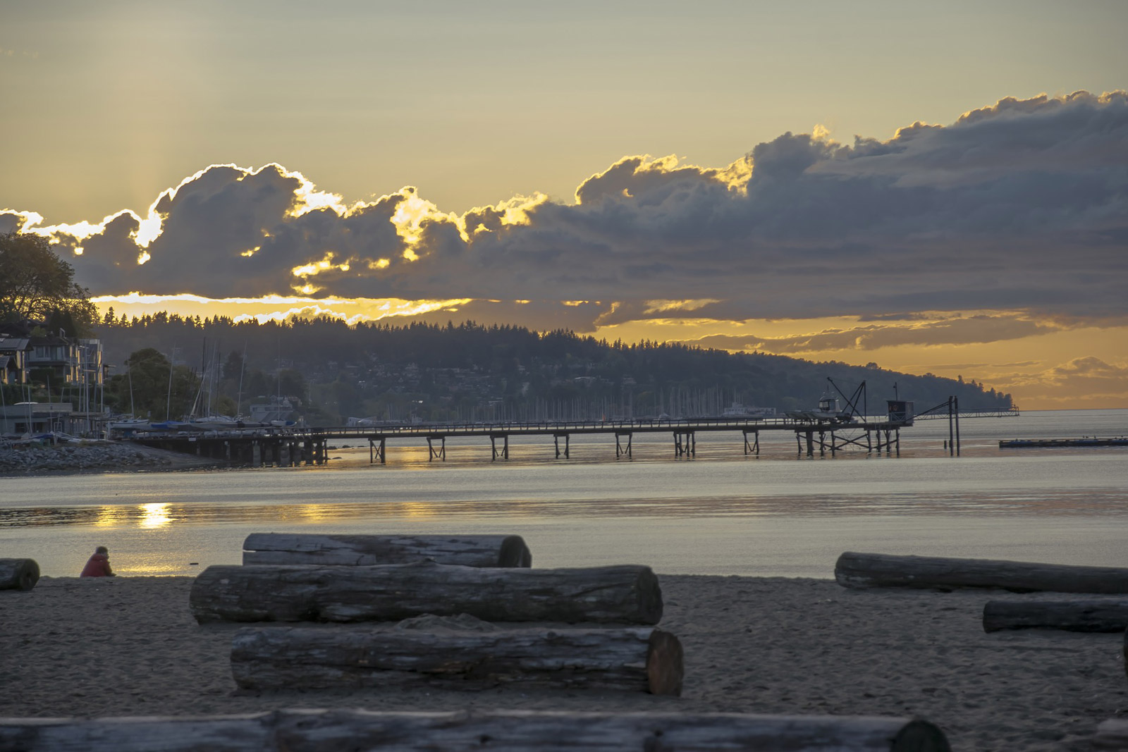 Kitsilano Beach Vancouver sunset