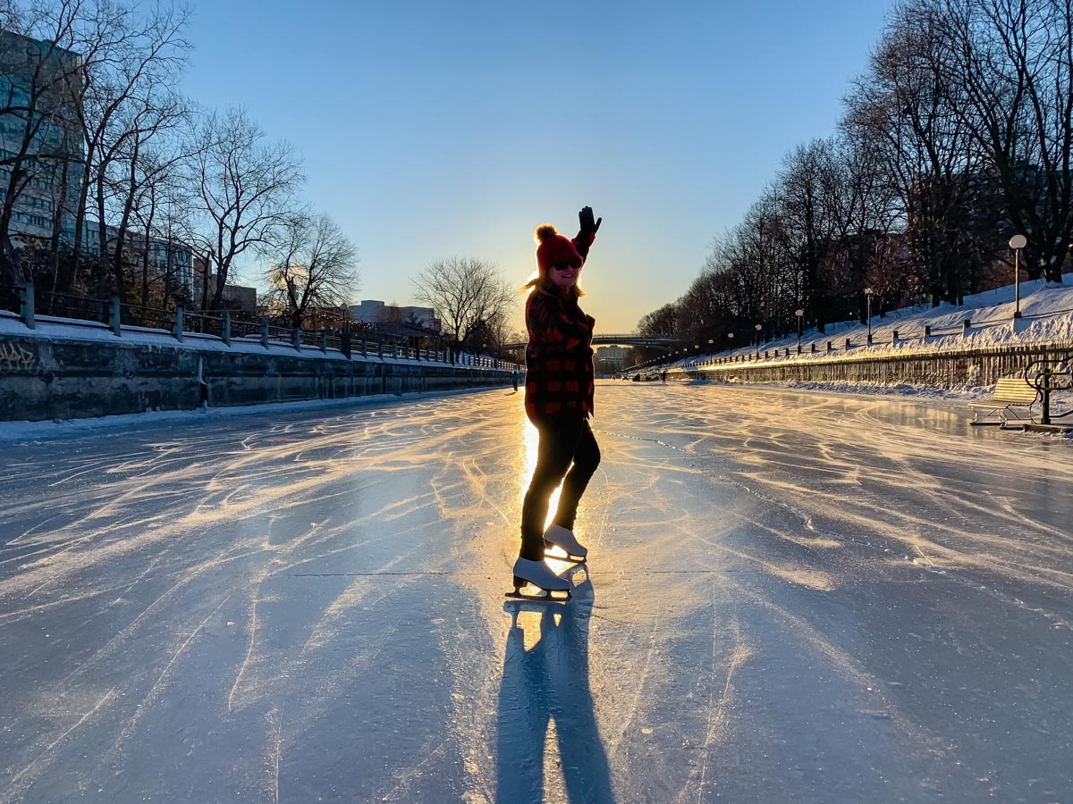 Skating on the Rideau Canal for Winterlude