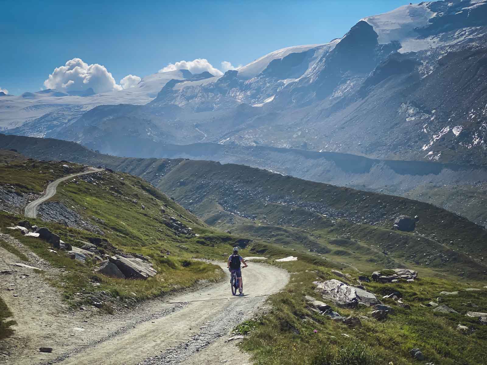 Downhill Mountain Biking in Zermatt Switzerland