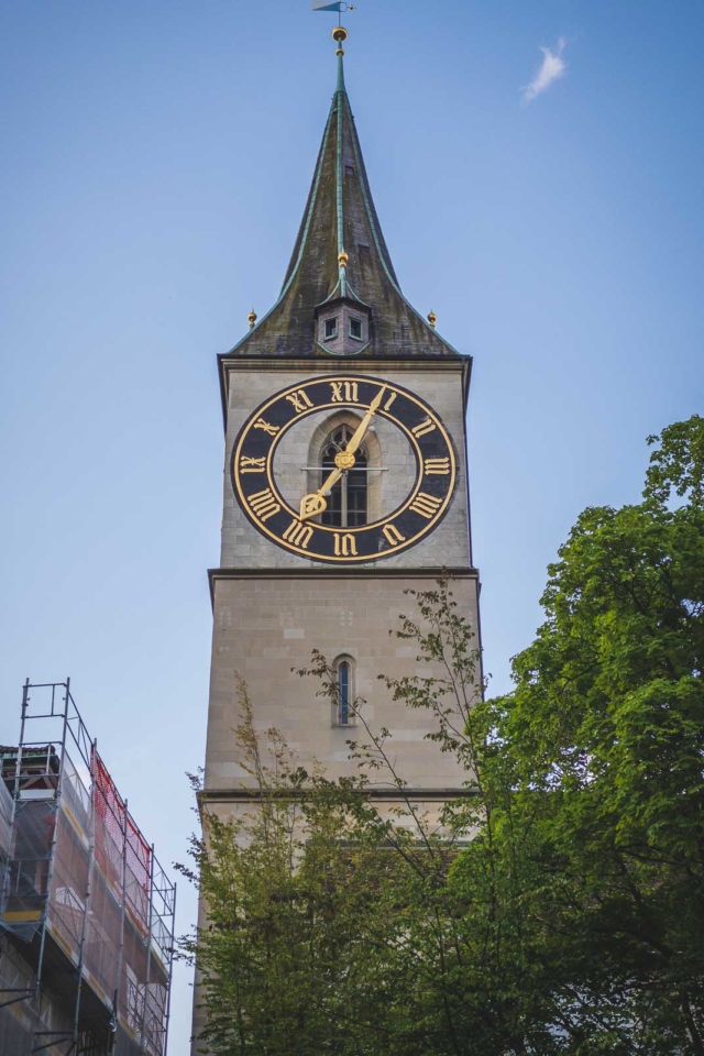 St Peters Church clocktower Zurich
