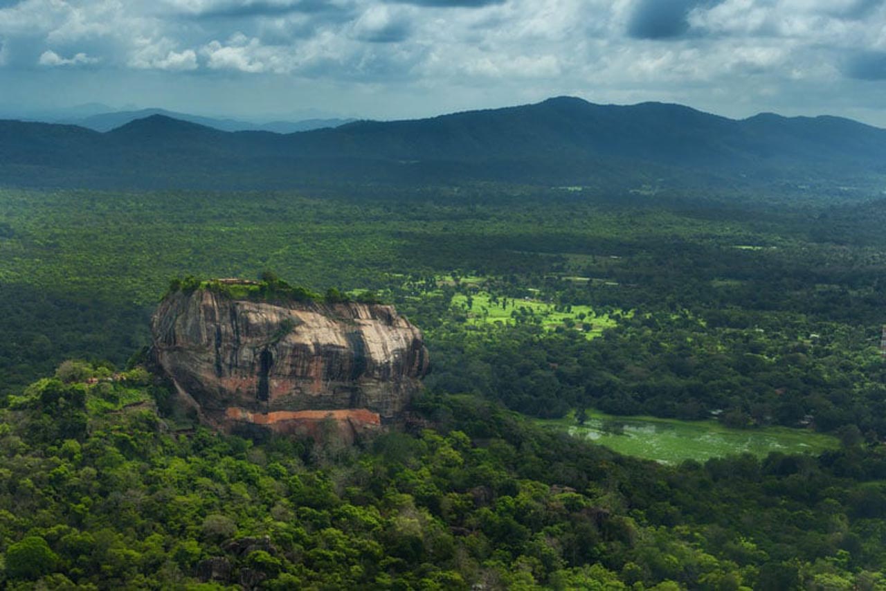 sigiriya sri lanka from above