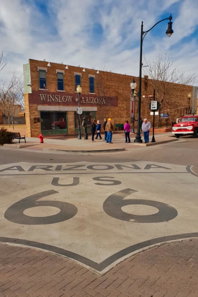 old town of winslow arizona on route 66