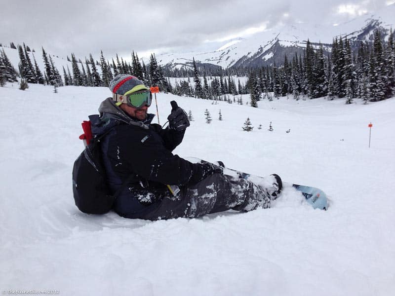 Snowboarding in the backcountry of Whistler