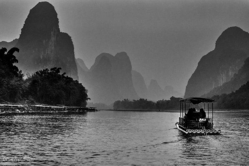 li river bambo raftin gchina