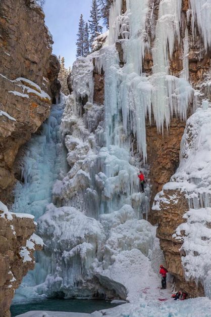 Ice Climbing in Johnston Canyon
