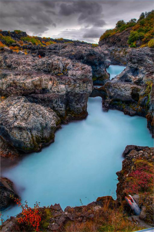 barnafoss - famous iceland waterfall