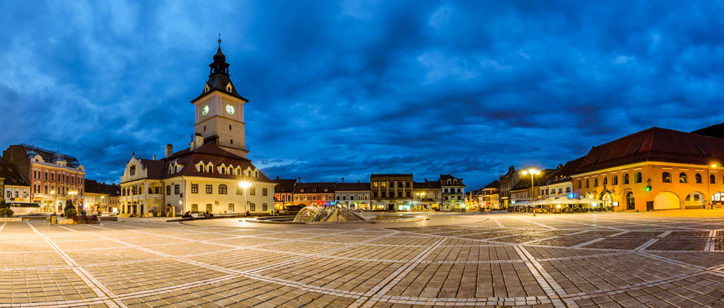 brasov square is a beautiful european city