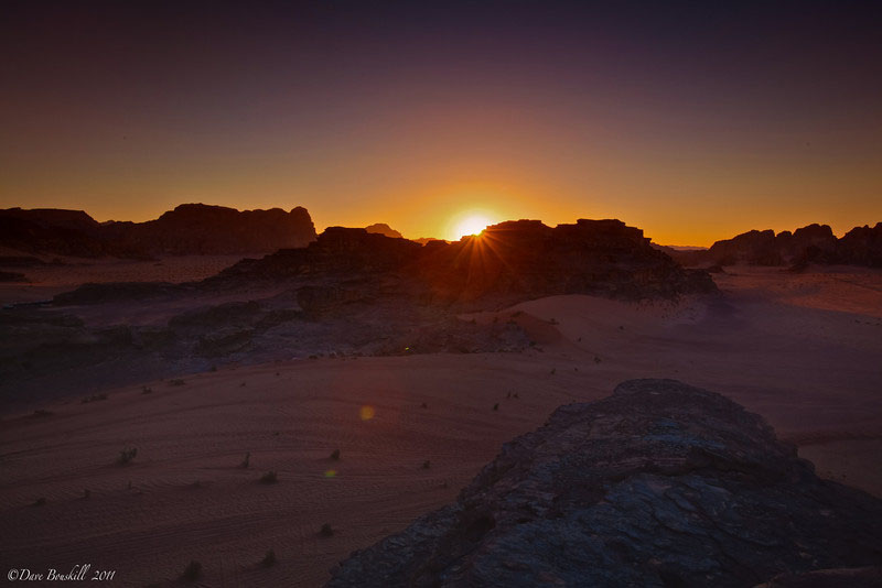 wadi rum sunset