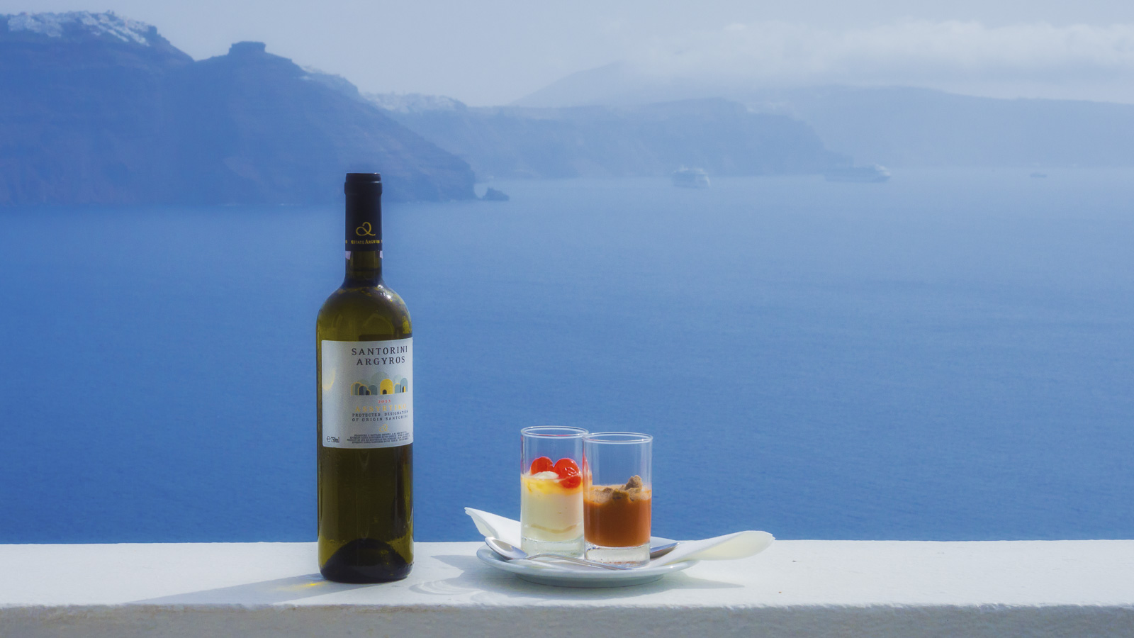 Wine tasting in Santorini Greece