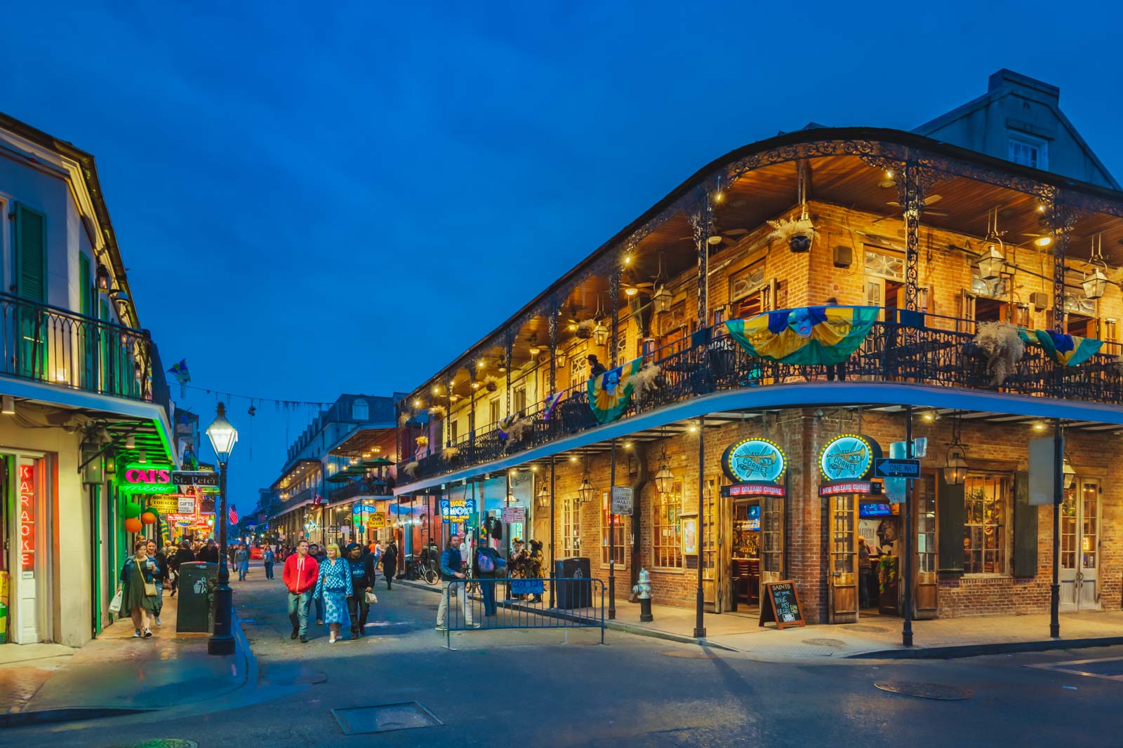 The French Quarter in New Orleans.