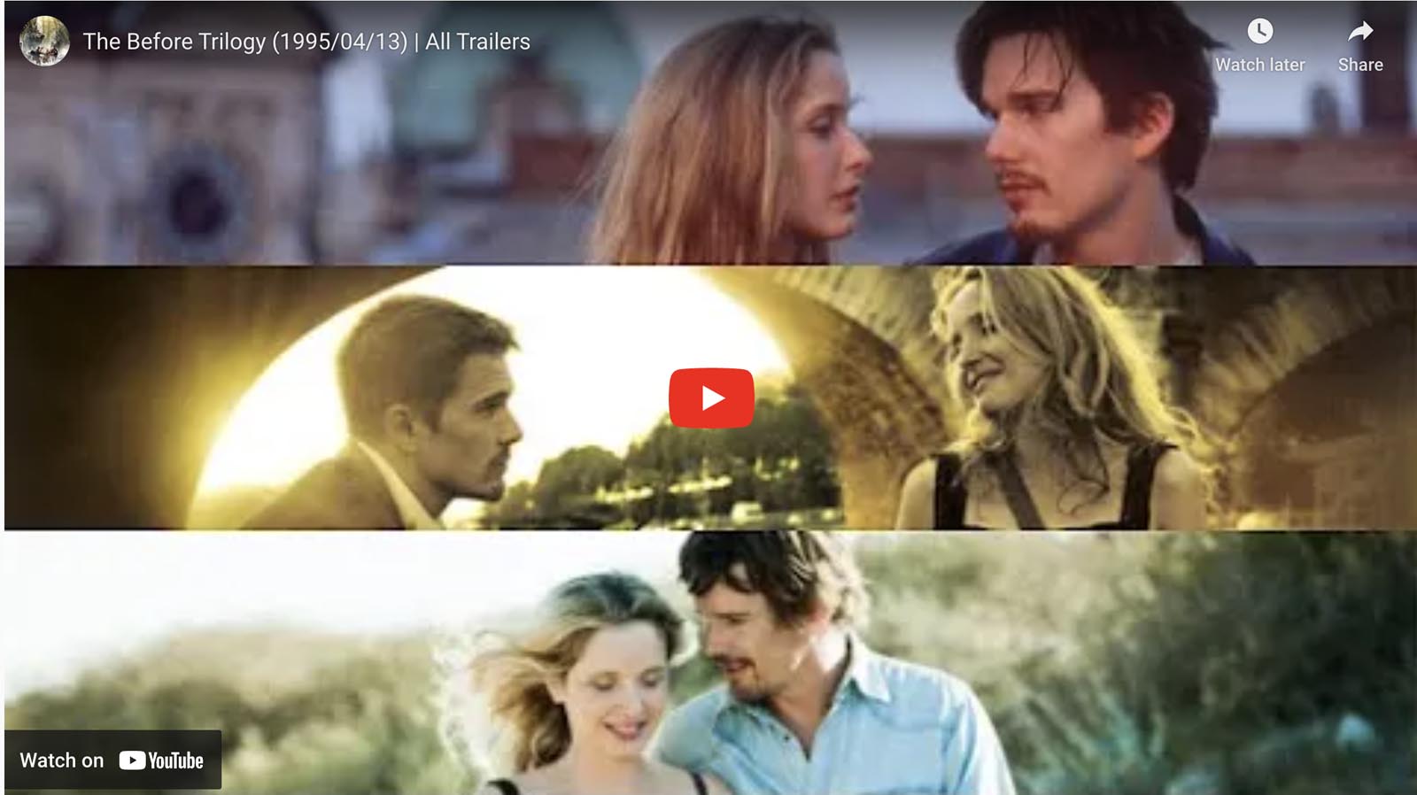 best travel movies befor sunrise trilogy